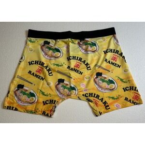 Naruto Shippuden Ichiraku Ramen Boxer Briefs Yellow Graphic Print Size L